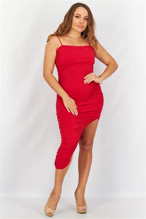 Buy Forever 21 Women Textured Bodycon Dress Red Online Brands For Less