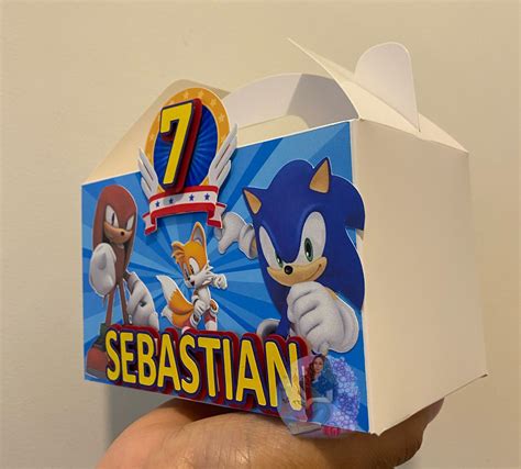 Sonic Birthday Boxes Treat Boxes Gable Boxes Favor Boxes Etsy