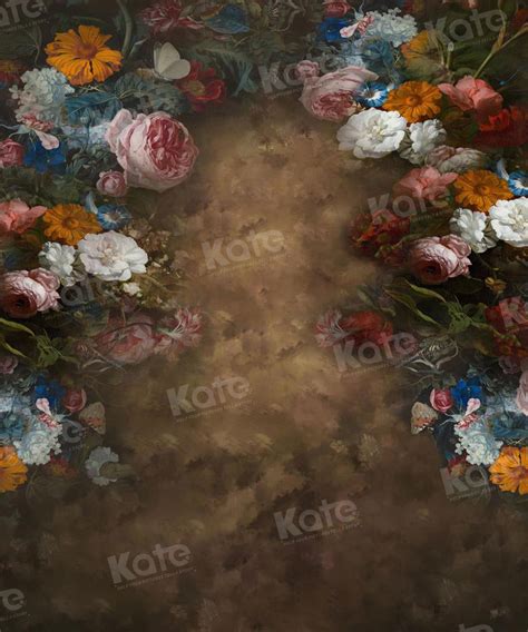 Kate Fine Art Floral Old Master Abstract Backdrop For Photography