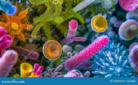 Bacterial Biofilm Formation Diagram Royalty Free Stock Photo