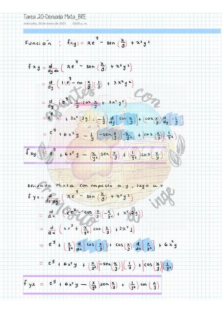 Derivada Mixta Apuntes Con Cremosito El Inge UDocz