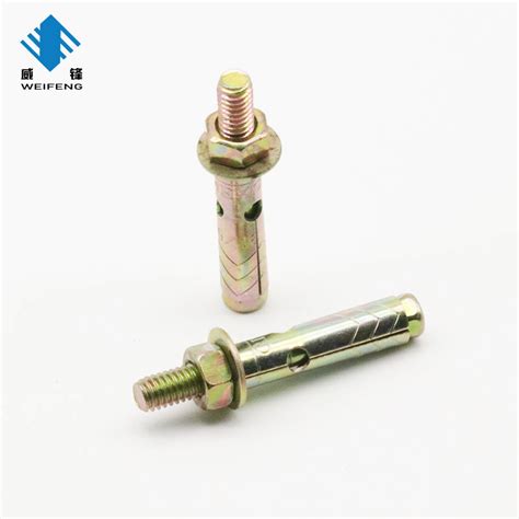 Zinc Plated Expansion Bolt With Washer And Nut Sleeve Anchor China