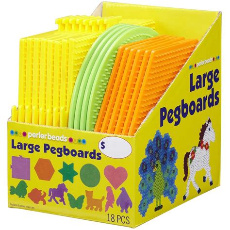 Perler Large Basic Shapes Pegboards 18 Pack In 2022 Basic Shapes Peg Board Shapes