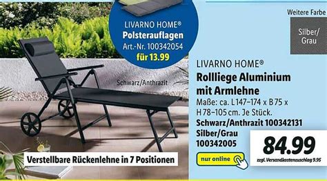 Livarno Home Rollliege Aluminium Mit Armlehne Angebot Bei Lidl