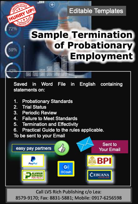 Sample Termination Of Probationary Employment Lvs Rich Publishing