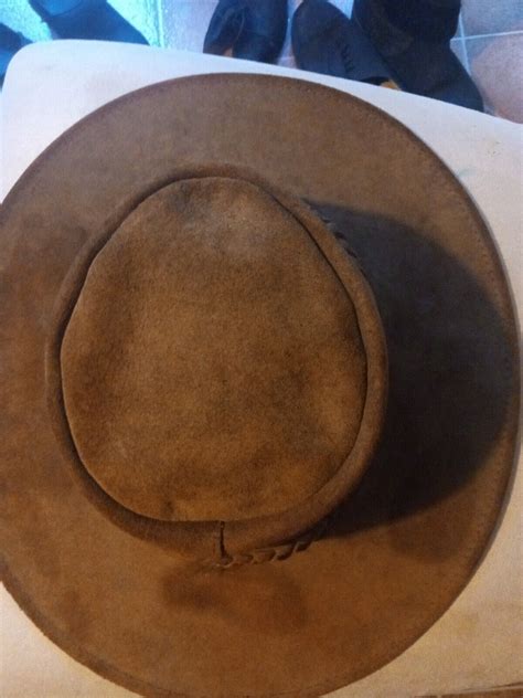 Henschel Hat Co Indiana Jones Brown Sued Leather Sz Gem