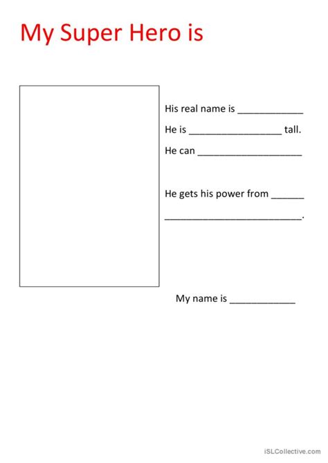 Super Heroes English ESL Worksheets Pdf Doc