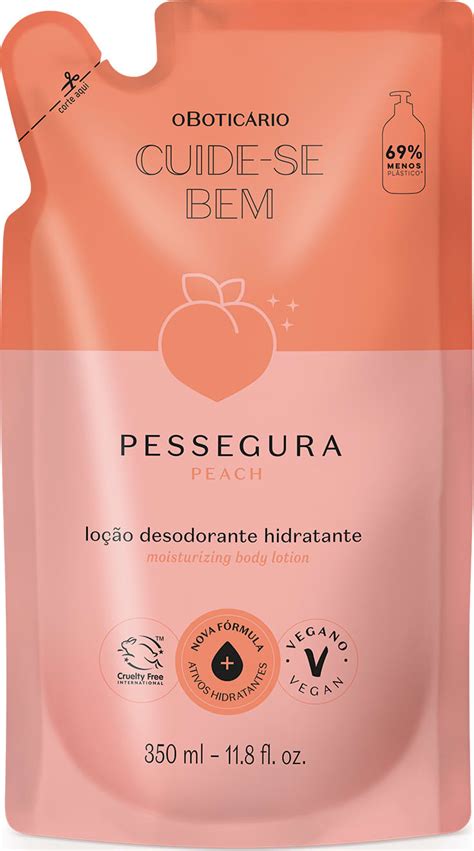 Refil Loção Desodorante Hidratante Cuide se Bem Pessegura 350ml O