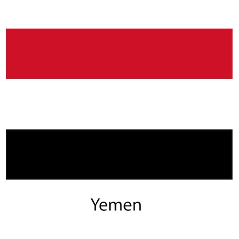 Premium Vector Flag Of The Country Yemen Vector Illustration