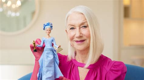 Hi Barbie Dame Helen Mirren Gets Doll Treatment Complete With Mini Oscar