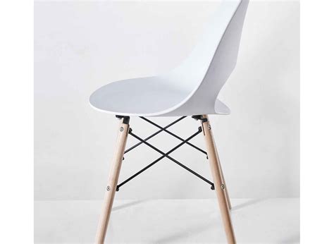 Lot De 4 Chaises Scandinaves Blanches NORA DECOINPARIS