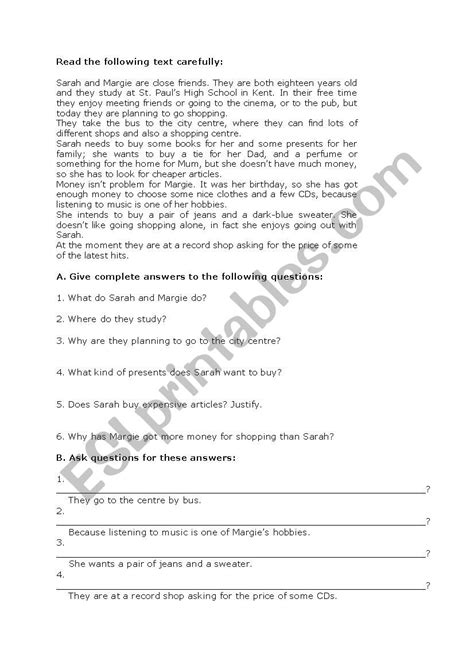 Read Carefully Esl Worksheet By Waeljaouiste