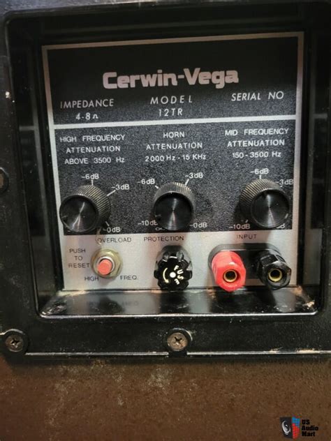 Rare Vintage Cerwin Vega Tr Speakers Photo Uk Audio Mart