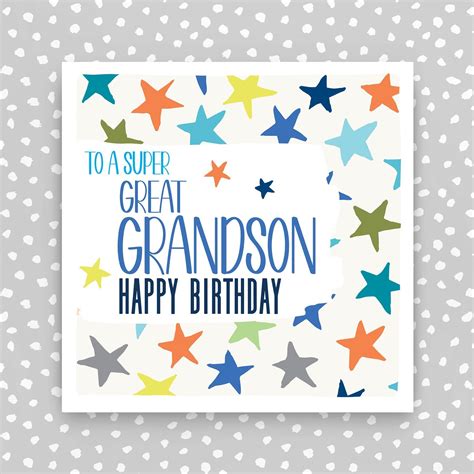 Great Grandson Birthday Card Etsy