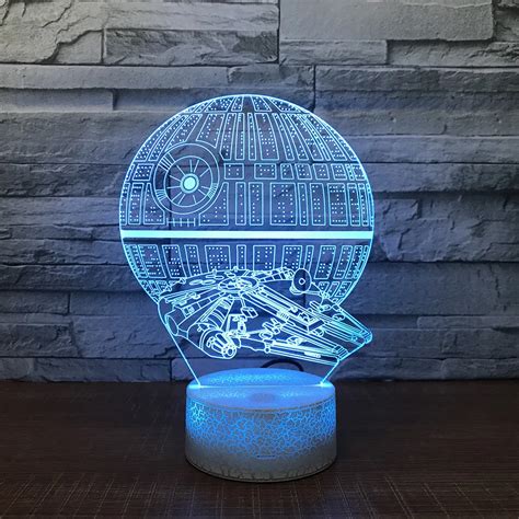 Star Wars Death Star 3d Light Led Acrylic Visual Stereo 3d Lamp New Unique Creative Novelty Led