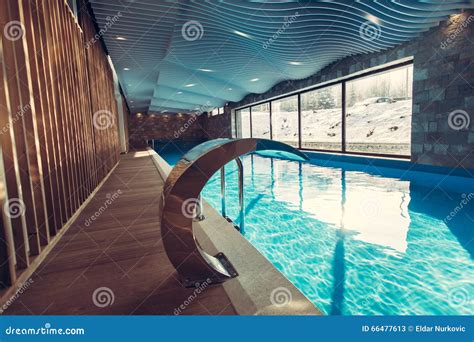 Exclusive Swimming Pool in a Wellness Hotel.Luxury Resort Indoor ...