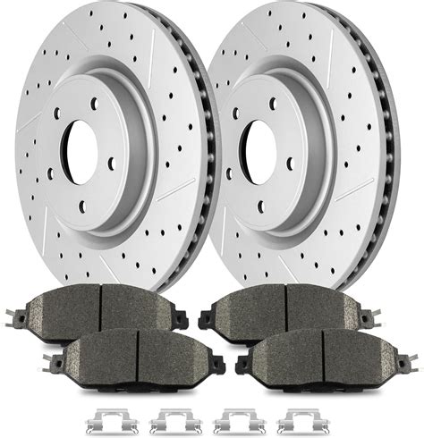 Acb Zone Ceramic Brake Pads And Rotors Kit Front Drilled