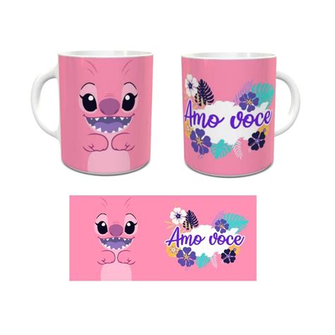 Caneca Personalizada Porcelana Xicara Lilo Stitch Angel Shopee Brasil