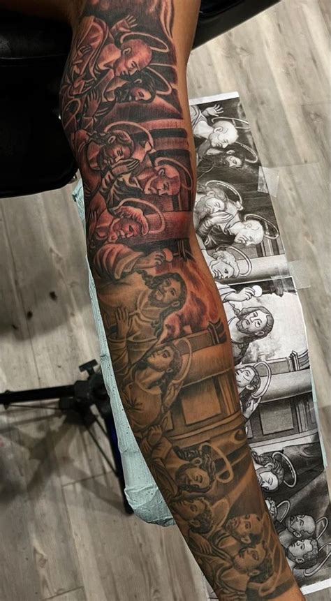 Last Supper Tattoo | Cool Half Sleeve Tattoos