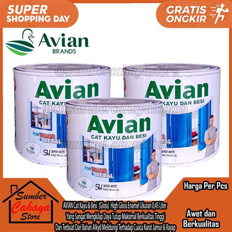 Jual Cat Kayu And Besi Gloss Avian Uk 045 Liter Lt 12kg Mengkilap