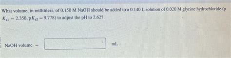 Solved What Volume In Milliliters Of Mnaoh Should Be Chegg