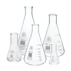 Borosilicate Glass Narrow Mouth Erlenmeyer Flasks United Scientific