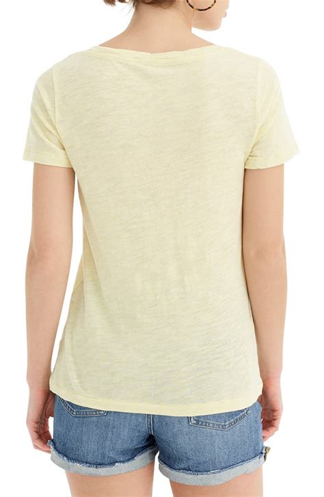 J Crew Vintage Cotton V Neck Tee In Summer Sun Heather Modesens