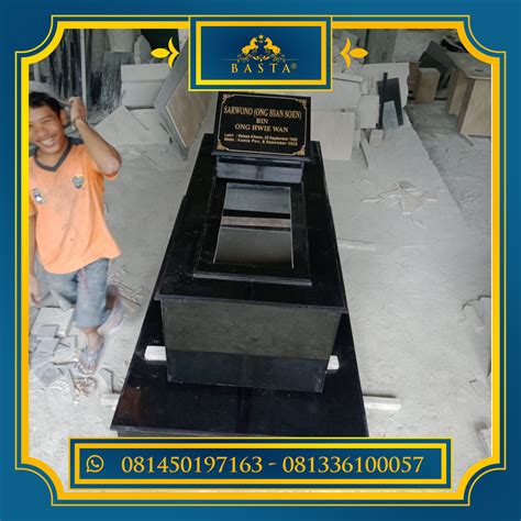 Desain Makam Keramik Hitam Ukuran Custom Terbaru Marmer Tulungagung