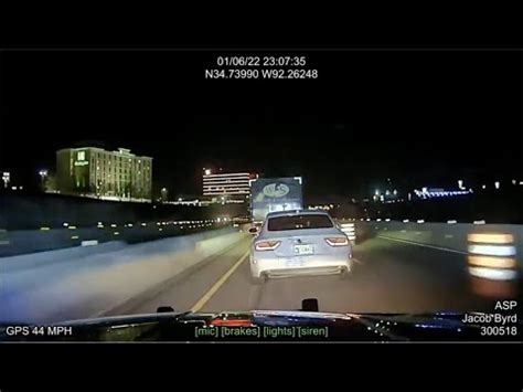 Dashcam Arkansas State Police ASP High Speed Chase Pit Maneuver