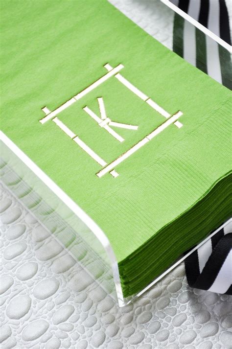 Lucite Guest Towel Holder Paper Guest Towels Monogrammed Stationery