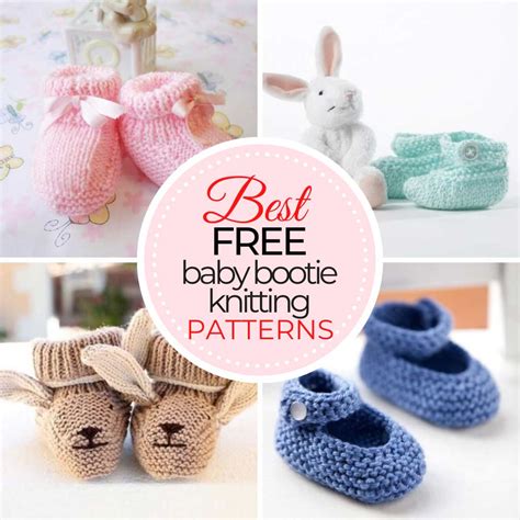 27 Baby Bootie Knitting Patterns (All Free!) | TREASURIE