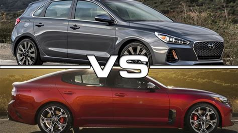 2018 Hyundai Elantra Gt Vs 2018 Kia Stinger Gt Youtube