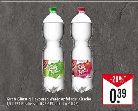 Gut G Nstig Flavoured Water Apfel Oder Kirsche Angebot Bei Marktkauf