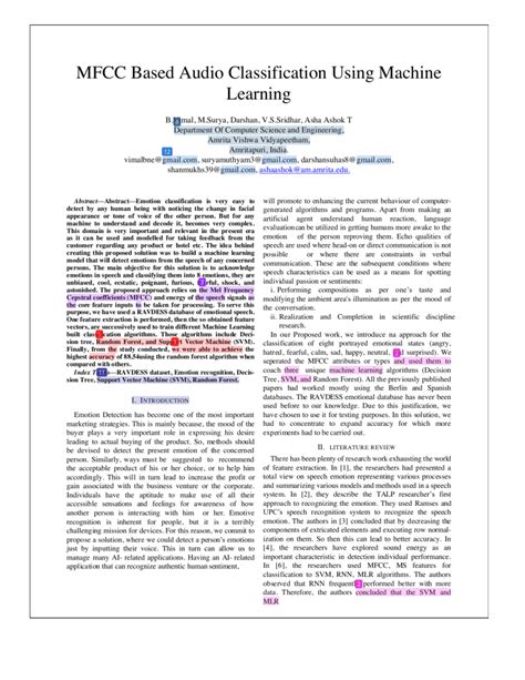 Pdf Mfcc Based Audio Classification Using Machine Learning