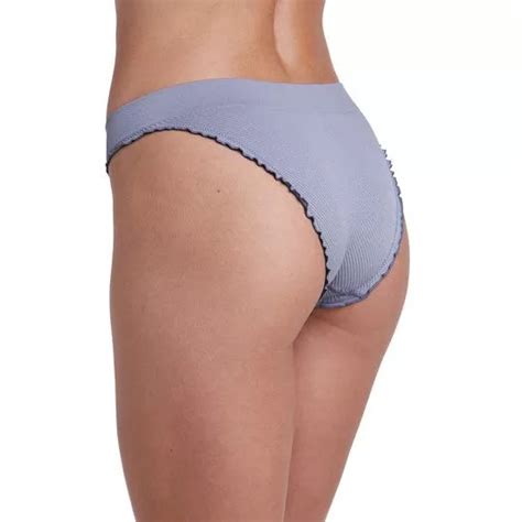 Calcinha Tanga Texturizada Azul PRIVALIA O Outlet Online De Moda