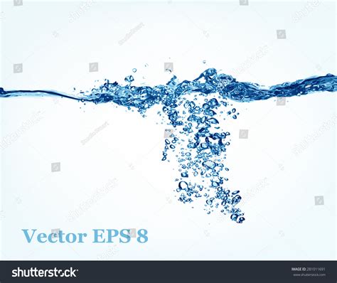 Blue Water Splash Vector Illustration Eps 8 281011691 Shutterstock