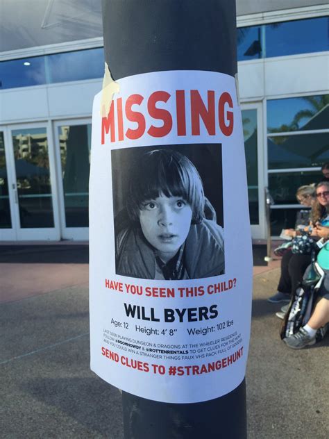 Will Byers Missing Poster Printable Free