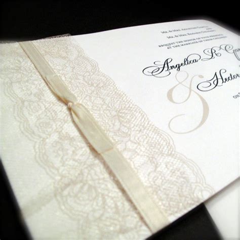 Lace Elegance Wedding Invite Set 675 Via Etsy Cricut Wedding