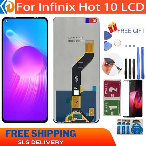 For Infinix Hot 10 X682C X682B LCD Display Screen With Frame