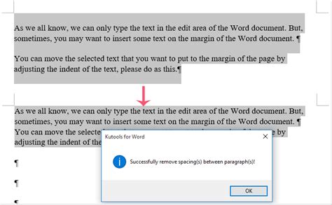 Quickly Remove Spaces Before After Or Between Paragraphs In A Word Document