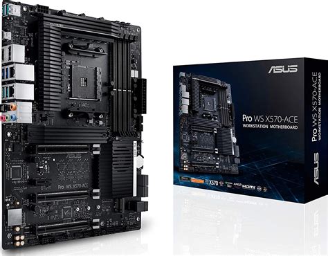 Asus Amd Am4 Pro Ws X570 Ace Atx Workstation Motherboard With 3 Pcie 40 X16 Dual Realtek And