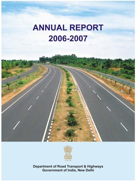 Road Development Ministry Of Road Transport And Highways