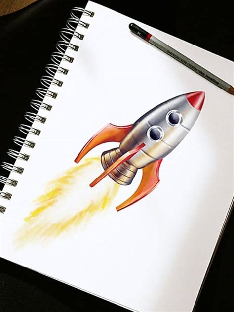 Rocket Drawing - How to Draw an Easy Rocket Ship! - Art in Context