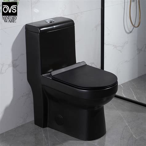 Modern Style Matte Black Wc Toilets Modern S Trap Siphon Jet Flushing