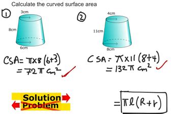 Curved Surface Area Of Frustum | Educreations