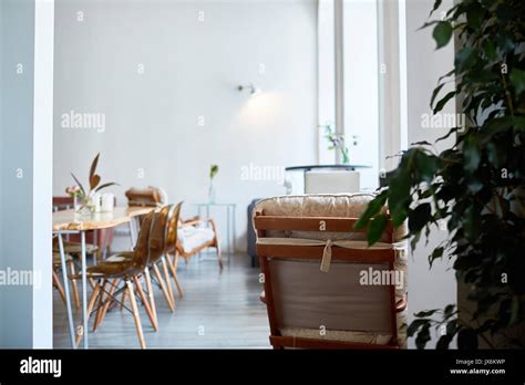 Modern Restaurant Illuminated With Daylight Stock Photo Alamy