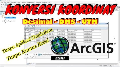 Cara Mengubah Format Penulisan Koordinat Desimal DMS UTM Di ArcGIS