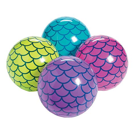 Mermaid Scales Beach Ball Party Favors 12 Pieces