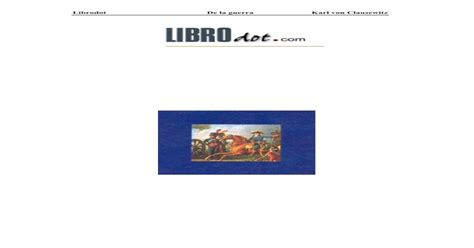 Pdf Librodot De La Guerra Karl Von Clausewitz Karl Von De La Guerrapdf · Cap