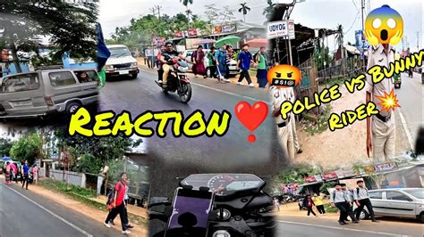 Police Reaction On My Bunny Helmet 💥 Crazy Public Reaction On My Bunny Helmet 😱 Bunny